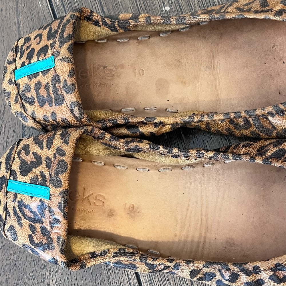 Tieks Leopard Print Leather Flats Womens size 10 - Picture 3 of 11